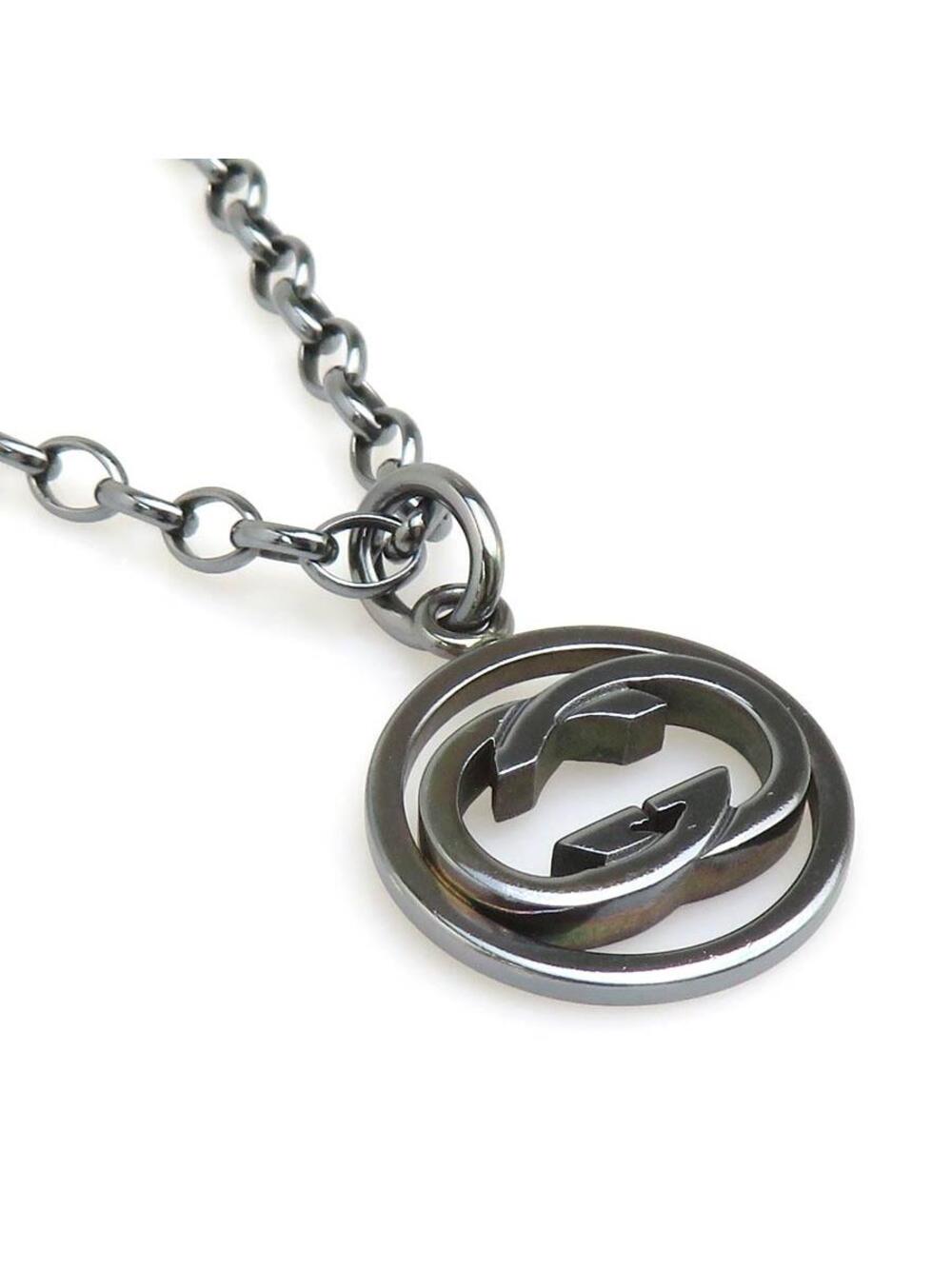 Auth Gucci Necklace Gunmetal Silver - #293603G15B